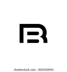 modern abstract letter r b vector logo