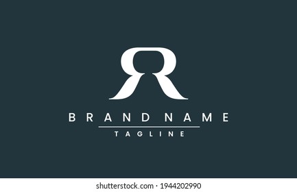 Modern abstract letter R logo design. Minimal R initial based icon. Initial RR vector