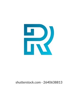 Modern Abstract Letter R Monogram Logo