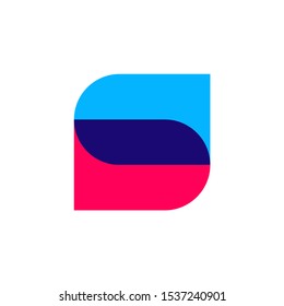 Modern abstract letter S logo design vector