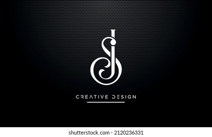 Modern abstract letter SJ, JS Luxury logo design. Minimal SJ, JS initial based icon vector	
