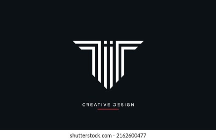 Modern abstract letter TI, IT luxury logo design. Minimal TI, IT initial based icon vector