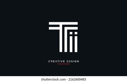 Modern abstract letter TI, IT luxury logo design. Minimal TI, IT initial based icon vector