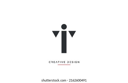 Modern abstract letter TI, IT luxury logo design. Minimal TI, IT initial based icon vector