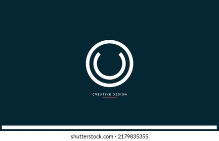 Modern abstract letter UO, OU luxury logo design. Minimal UO, OU initial based icon vector	