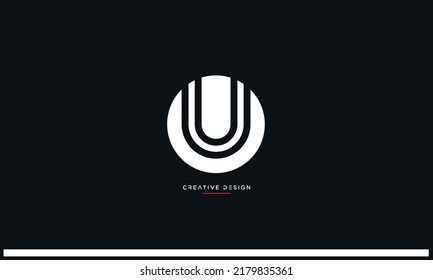 Modern abstract letter UO, OU luxury logo design. Minimal UO, OU initial based icon vector	