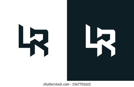 Modern abstract letter UR logo. This logo icon incorporate with two abstract shape in the creative process.