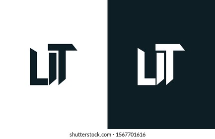 Modern abstract letter UT logo. This logo icon incorporate with two abstract shape in the creative process.