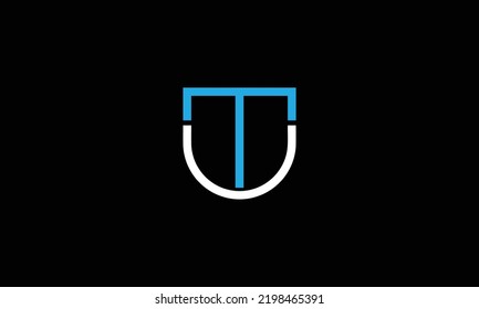  Modern abstract letter UT, TU luxury logo design. Minimal UT, TU initial based icon vector 