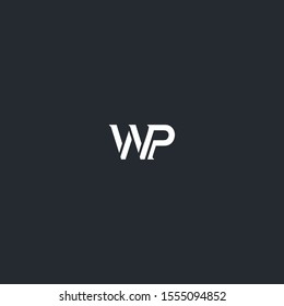 Modern abstract letter WP logo, eps 10 