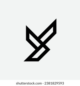 modern abstract letter Y logo design