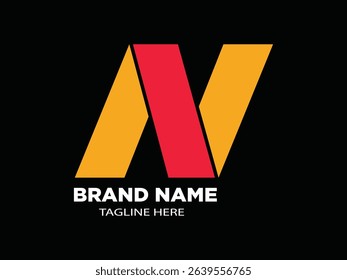 Modern Abstract Letter-Inspired Logo Design in Red and Yellow your business and branding identity.
