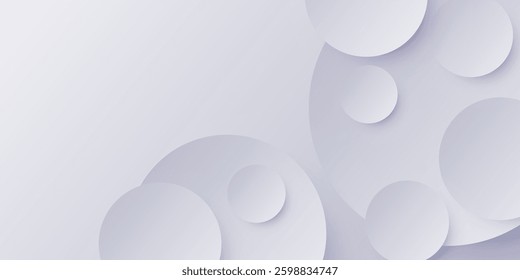 modern abstract light grey background. elegant circle shape design vector