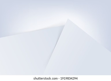 Modern abstract light paper background vector. Elegant concept design with shadows