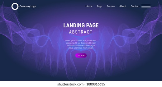 Modern abstract light purple and light blue gradient wavy background. Very useful for landing page, website, poster, etc. Vector Illustration