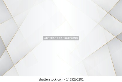 Modern abstract light silver background vector. Elegant concept design with golden line.