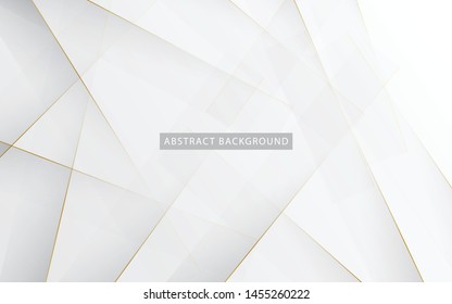 Modern abstract light silver background vector. Elegant concept design with golden line.