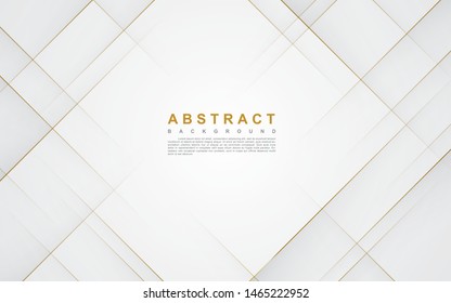 Modern abstract light silver background vector. Elegant concept design with golden line.