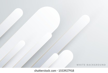 Modern abstract light silver background vector. Elegant shape design with golden line.