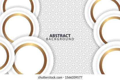 Modern abstract light silver background vector. Elegant and luxury shape design with golden line element decoration. Vector design for use element modern cover, banner, frame, advertising corporate