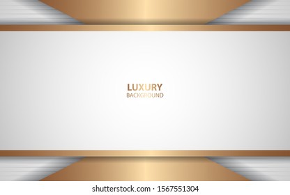 Modern abstract light silver background vector. Elegant frame shape design with golden line. Luxury vector design template concept for use element modern cover, banner, card, corporate, advertising