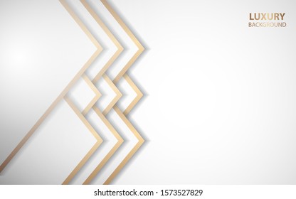 Modern abstract light silver background vector. Elegant frame shape design with golden line. Luxury vector design template concept for use element modern cover, banner, card, corporate, advertising