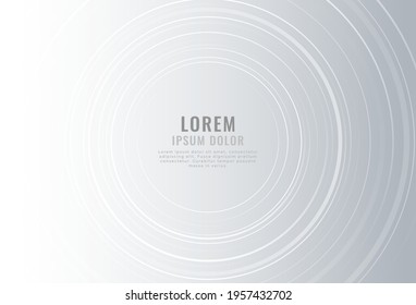 Modern abstract light silver background vector. Elegant circle and line shape design for web, presentation, wallpaper, technology, digital, Hi tech. Vector illustration