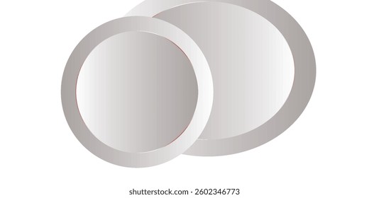 Modern abstract light silver background vector. Elegant circle shape design with golden line. eps 10