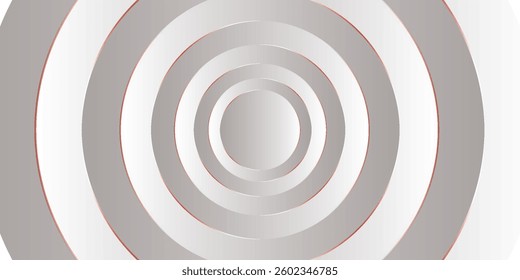Modern abstract light silver background vector. Elegant circle shape design with golden line. eps 10
