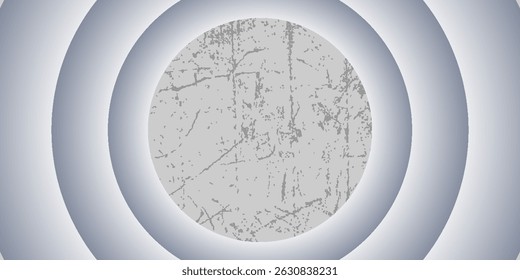 Moderno abstrato luz prata fundo. Dimensão de corte de papel circular textura, vetor.