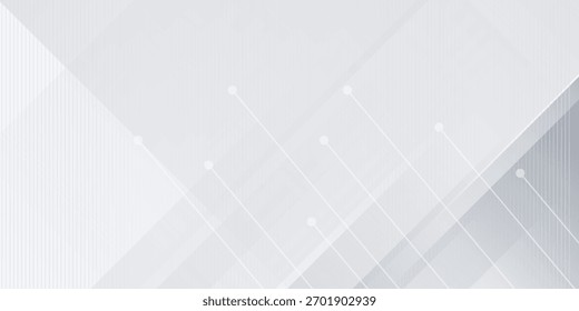 Vector de fondo de plata claro abstracto moderno. Diseño de concepto elegante con línea de circuito.
