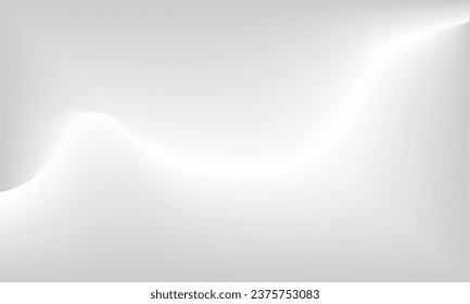 Modern abstract light-grey background with white curve gradient  line