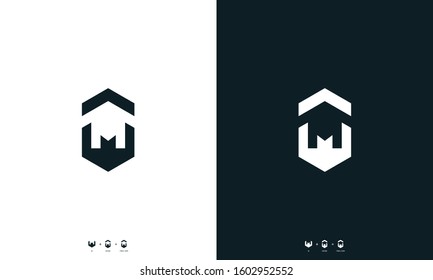 Modern abstract line art letter M house Logo. This logo icon incorporate with letter M and house in the creative way.