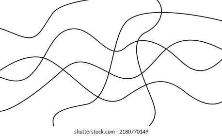 Modern abstract line art, random line art.