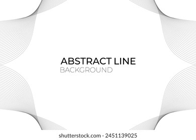 Modern abstract line background. Futuristic and stylized fluid shapes. Smooth wavy elements. Vector illustration.