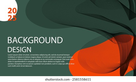 Modern abstract line background. Magnetic wave abstract background template. Modern and elegant background.