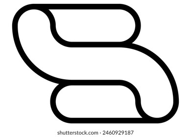 Modern abstract line icon. Logo concept vector illustration isolated on white background.