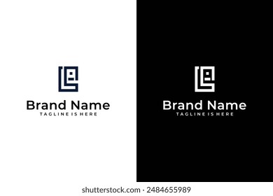 modern abstract line LA vector logo