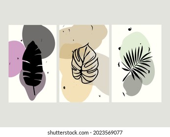 Láminas de línea abstractas modernas en líneas y fondo artístico con diferentes líneas para la decoración de paredes, postales o diseño de portada. Vector