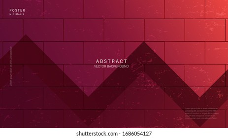 Modern abstract line, wavy background and Red Color. Vector Illustrator. Eps 10 - Vector