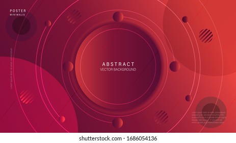 Modern abstract line, wavy background and Red Color. Vector Illustrator. Eps 10 - Vector