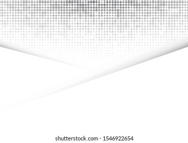 Modern abstract lines with dotted halftone wave background. Modern vector for posters, business cards, covers.