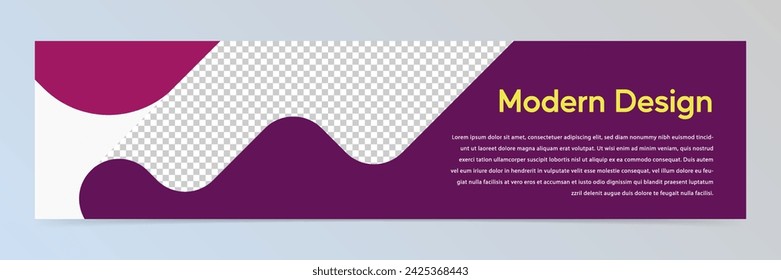 Modern abstract LinkedIn banner template