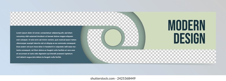 Modern abstract LinkedIn banner template