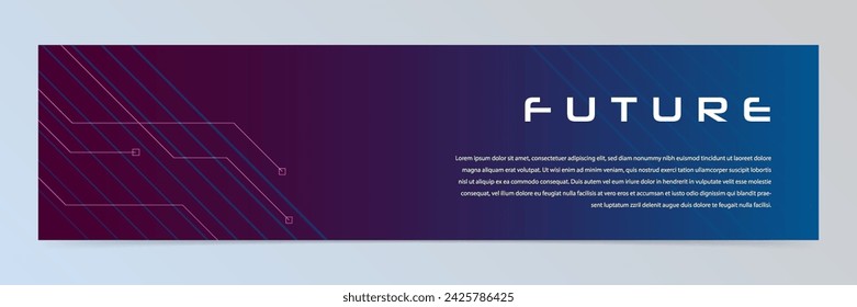 Modern abstract LinkedIn banner template