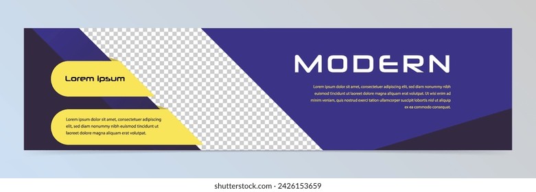 Modern abstract LinkedIn banner template