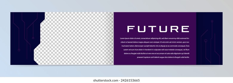 Modern abstract LinkedIn banner template