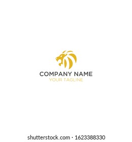 Modern abstract lion head logo