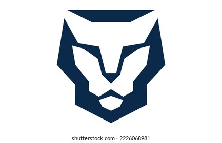 logotipo de león moderno y abstracto