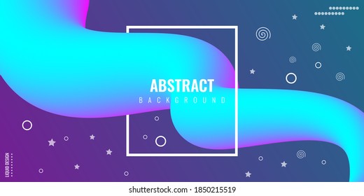 Modern abstract liquid 3d background with colorful gradient. Suitable for use, posters, flyers, book covers, website backgrounds or landing pages. Vector illustration